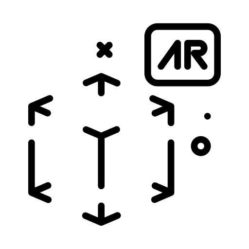 Cube ar perspective computer icon