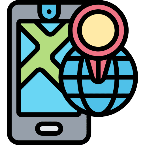 Earth maps and location planet place icon Earth maps and location planet place icon