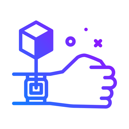 Watch 3d hand technology icon