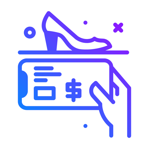 Shopping mobile commerce and shopping projection icon Shopping mobile commerce and shopping projection icon