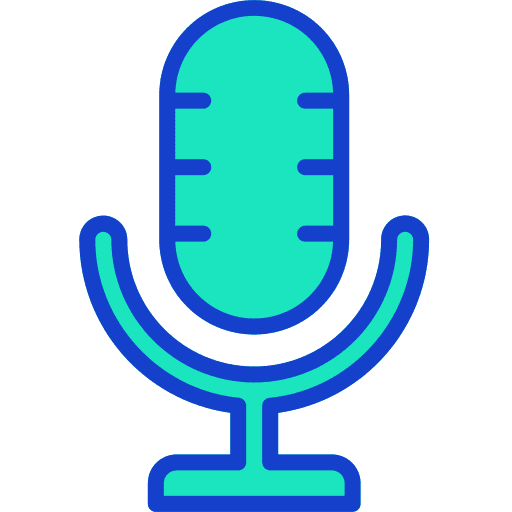 Microphone voice recording recorder technology icon