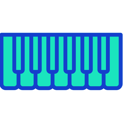 Piano keyboard organ piano keyboard icon