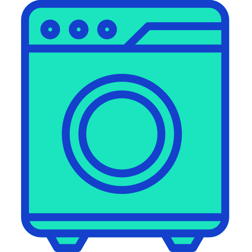 Washing machine electrical appliance furniture and household laundry icon