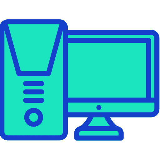Personal computer technology electronics desktop computer icon