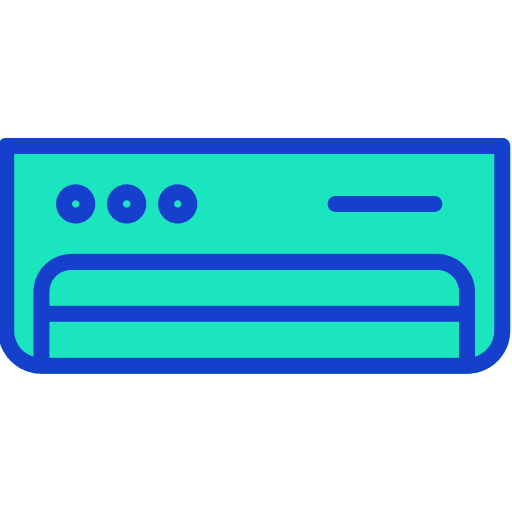 Air conditioner electronics refreshing air conditioner icon