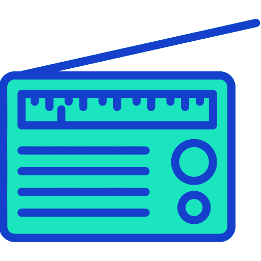 Radio music and multimedia radio music player icon