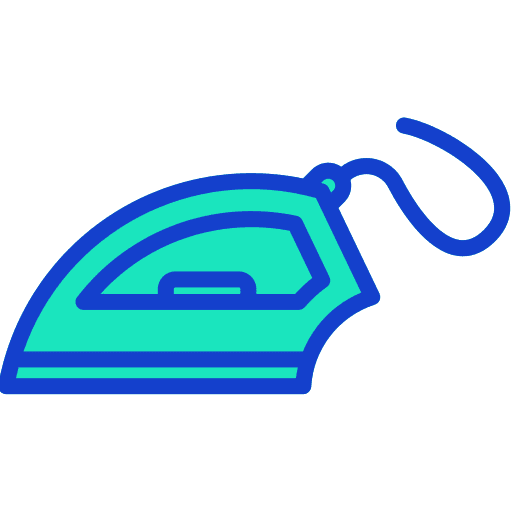Iron household appliance laundry service device icon
