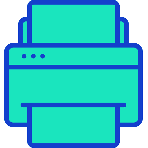 Printer electronics printer device icon