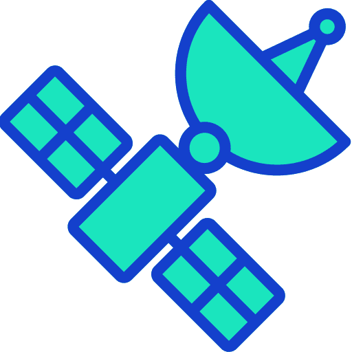 Satelite technology astronomy satelite icon