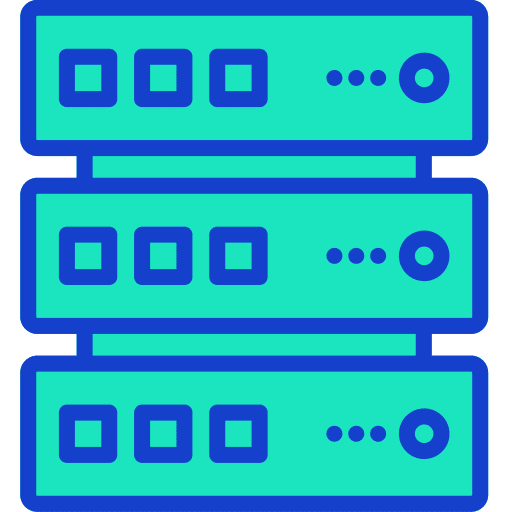 Server storage multimedia network icon