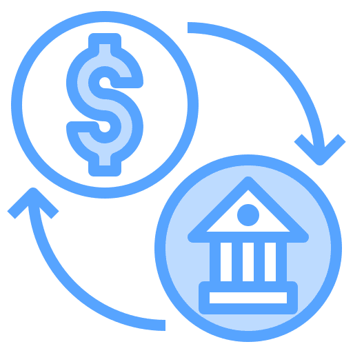Exchange deposit bank exchange icon