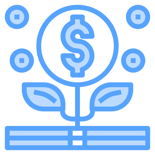 Growth money plant business and finance icon Growth money plant business and finance icon