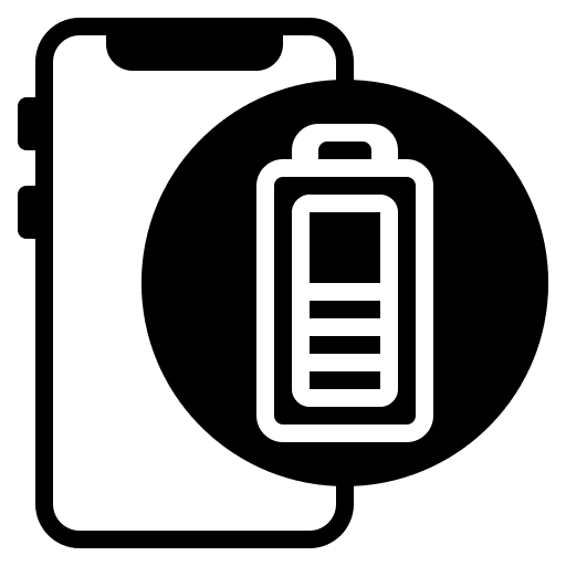 Battery status mobile battery phone icon