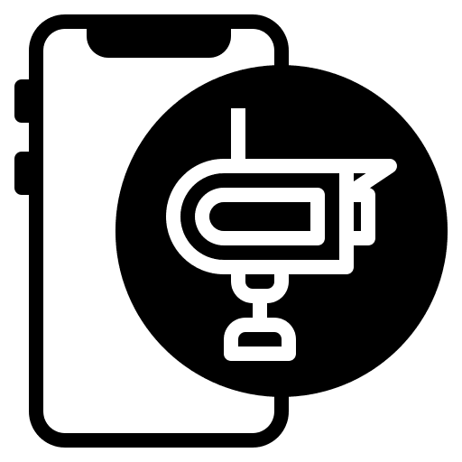 Cctv camera control monitoring security icon