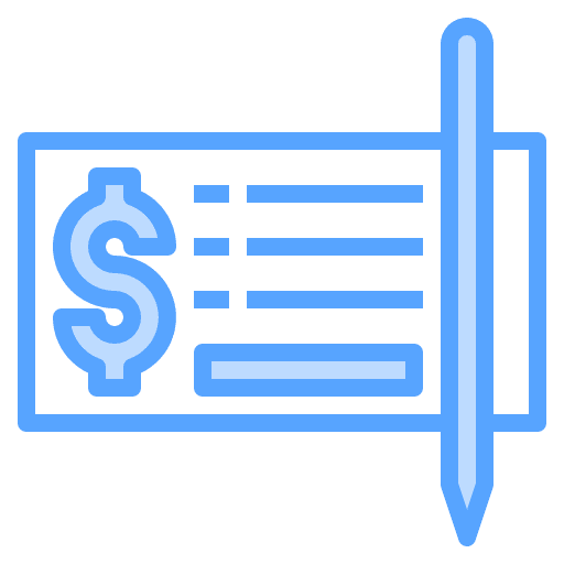 Cheque business and finance bank check currency icon Cheque business and finance bank check currency icon