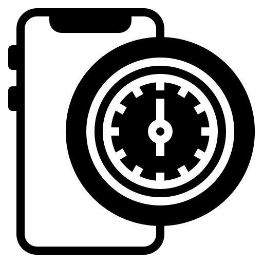 Time smartphone mobile efficiency icon