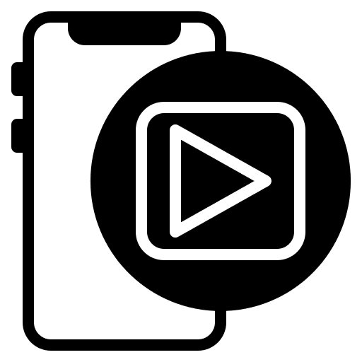Play movie multimedia mobile icon Play movie multimedia mobile icon