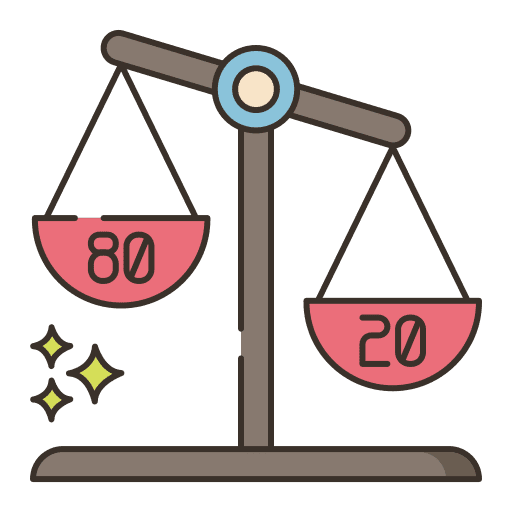 Efficiency miscellaneous 80 20 icon
