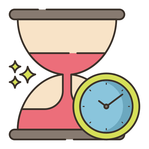 Procrastination mind procrastination hourglass icon