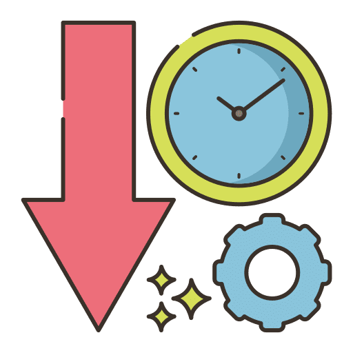 Productive clock productive low quality icon