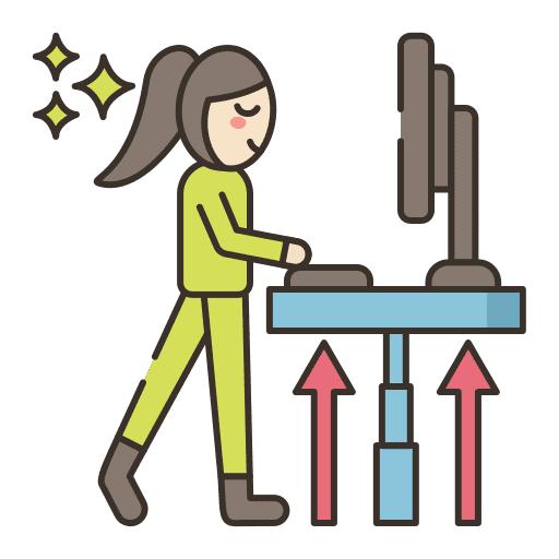 Adjustable workspace household adjustable icon