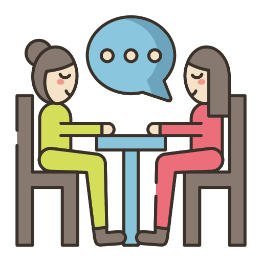 Face to face face to face consult meeting icon