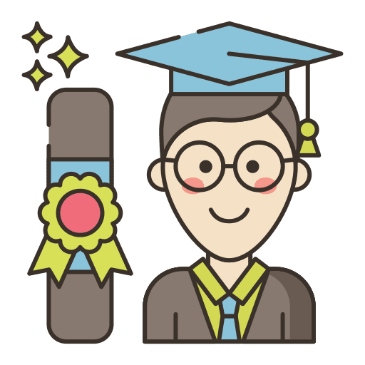 Graduation people mortarboard avatar icon