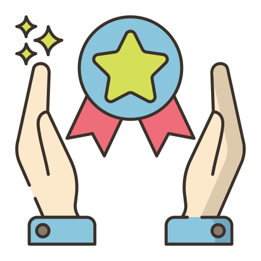 Benefits hands leader professions and jobs icon