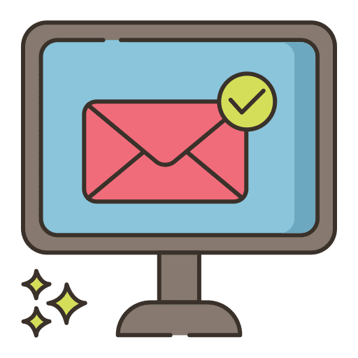 Inbox spam mail brush icon