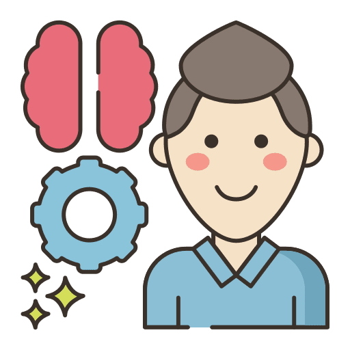 Mental control efficiency people measure icon