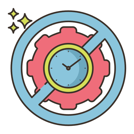 Productive time and date low quality productive icon