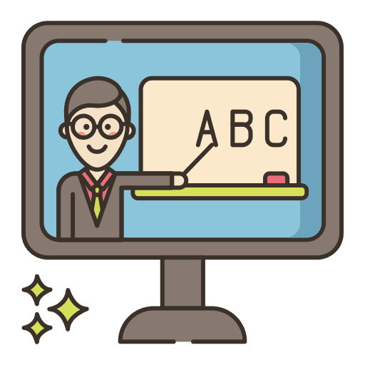 Online course learn elearning student icon