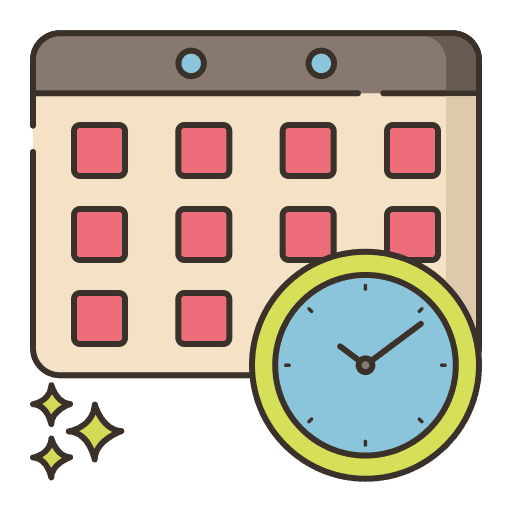 Schedule time and date organization time icon