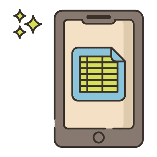 Spreadsheet business and finance app project icon