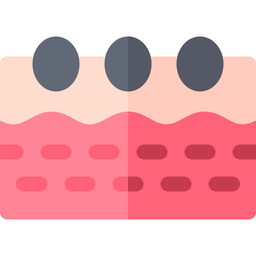 Blackhead healthcare and medical skincare epidermis icon