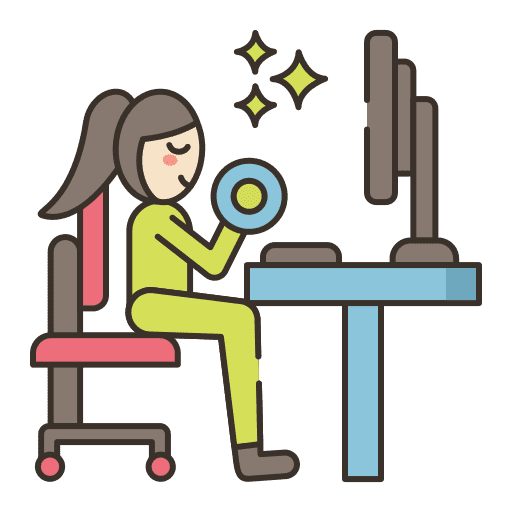 Exercise workout breaks workplace icon