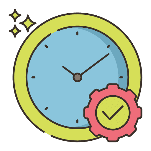 Time management productivity clock real time icon