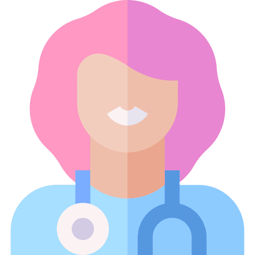 Woman medical assistance stethoscope woman icon