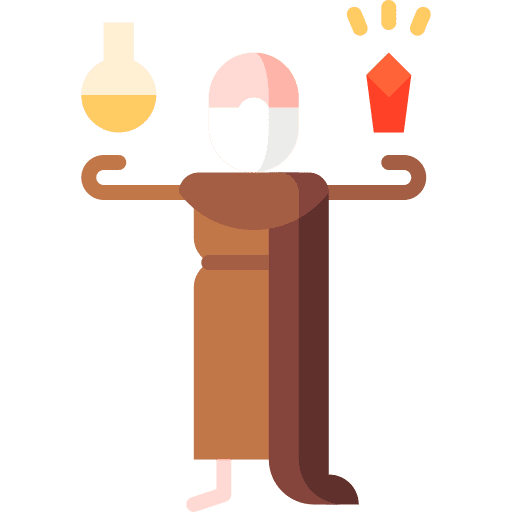 Alchemist man caucasian people icon