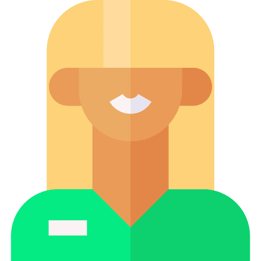 Woman avatar doctor long hair icon Woman avatar doctor long hair icon