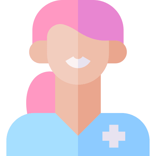 Woman doctor avatar ponytail icon Woman doctor avatar ponytail icon