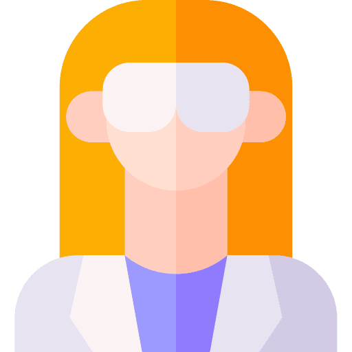 Woman safety goggles long hair ginger icon Woman safety goggles long hair ginger icon