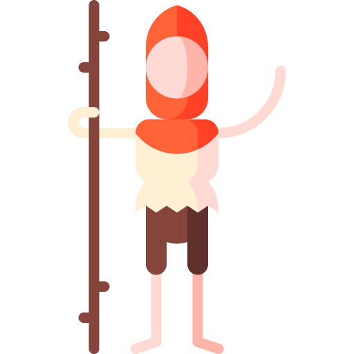 Peasant character medieval stick icon