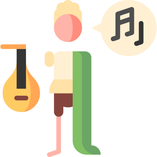 Troubadour character man people icon