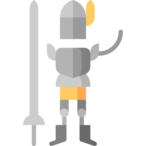 Knight character user spear icon Knight character user spear icon