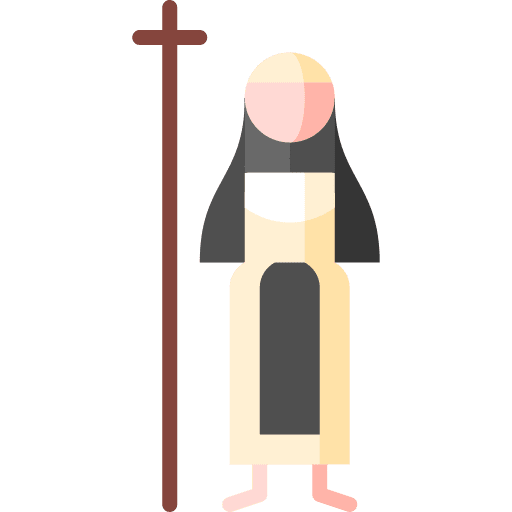 Nun medieval caucasian occupation icon Nun medieval caucasian occupation icon