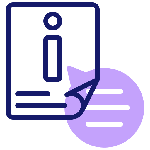 Information signs help information icon
