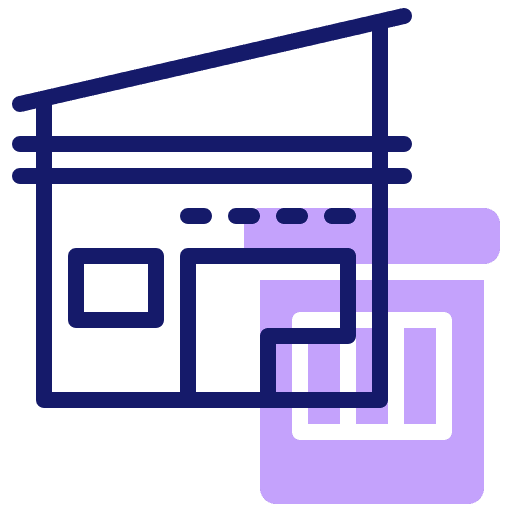 Building architecture and city construction property icon