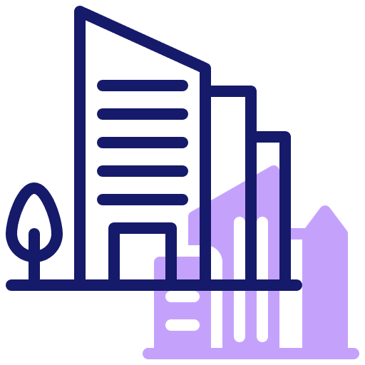 City urban architecture and city skyline icon