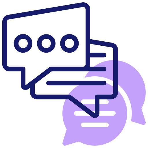 Discussion speech bubbles question chat box icon